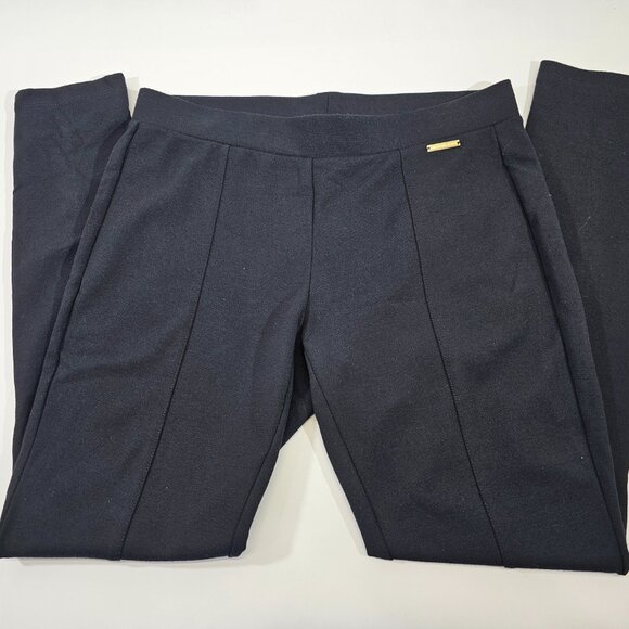 Women 's Medium Michael Kors Pull On Center Seam Ponte Pants Stretch Slacks - Picture 2 of 6